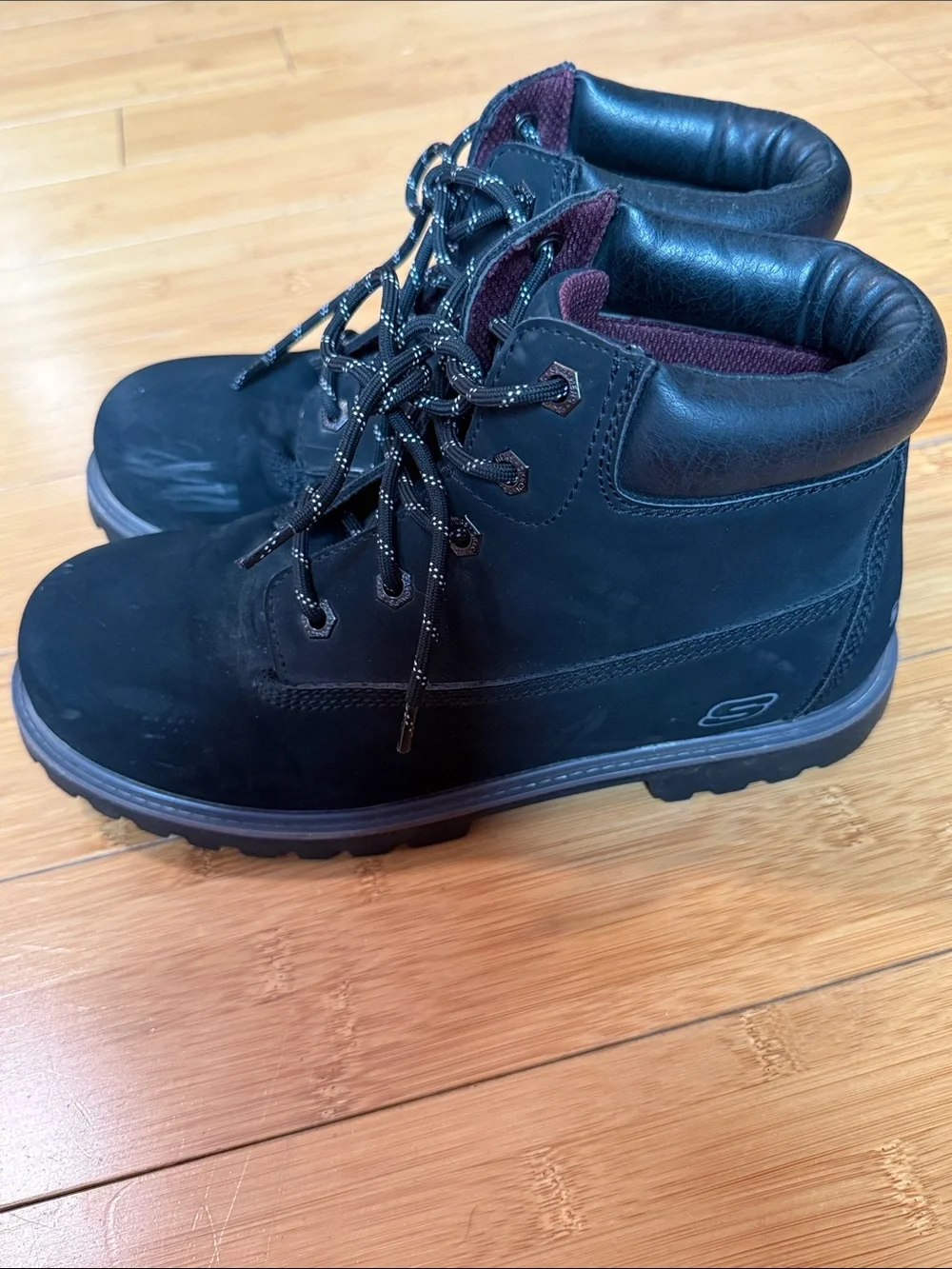Skechers Black Men's Lace-Up Work Boots